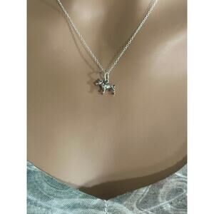 Sterling Silver American Staffordshire Terrier Dog Necklace